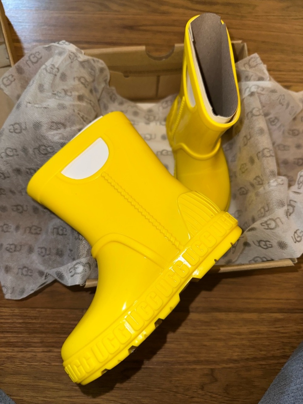 UGG Kids Yellow Waterproof Rain Boots